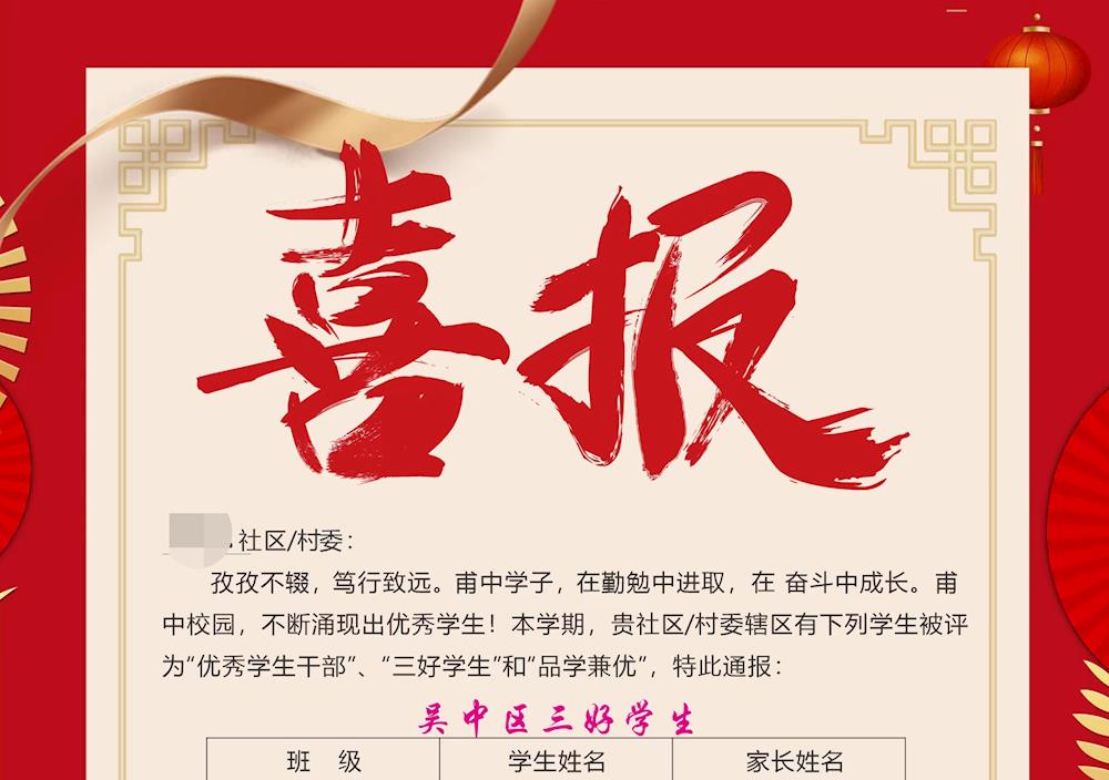 荣誉喜报纷至来，甪直学子展风采